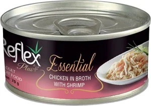 reflex plus essential tavuklu ve karidesli 70 gr yetiskin kedi konservesi z