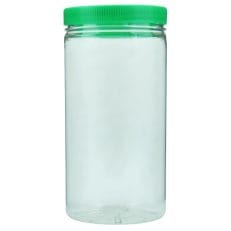 1500 cc 80mm Boru Pet Kavanoz & Yeşil Marmara Kapak