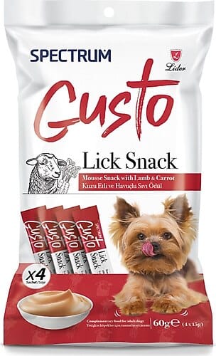 Spectrum Gusto Kuzu Etli ve Havuçlu Köpek Sıvı Ödülü 4X15G