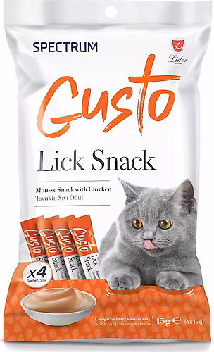 Spectrum Gusto Tavuklu Sıvı 4x15gr Kedi Ödül Maması