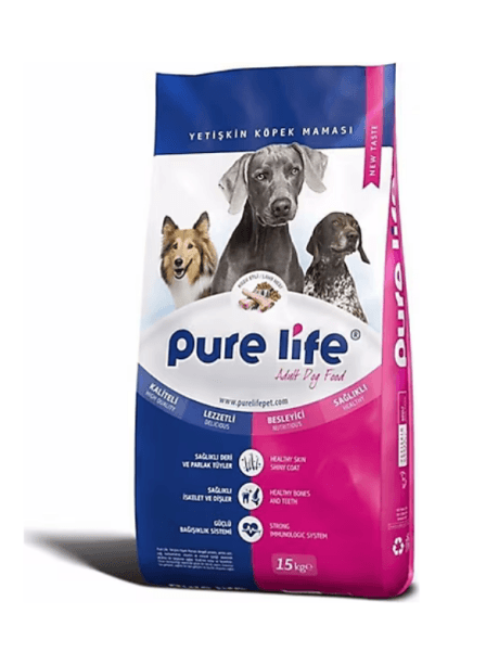 Pure Life Premium Kuzu Etli Yetişkin Köpek Maması 15 KG