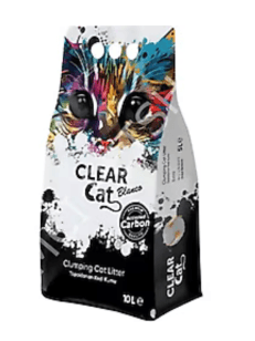 Clear Cat Blanco - 10 LT. Karbonlu Topaklanan Bentonit Kedi Kumu