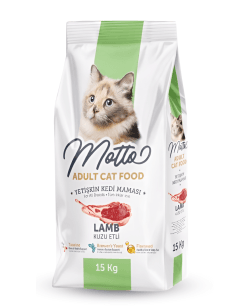 Motto Kuzu Etli Yetişkin Kedi Maması 15KG
