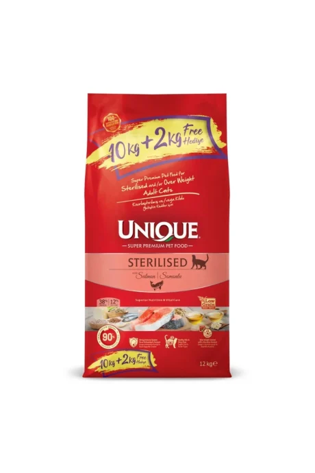 Unique Somonlu 10 + 2 Kg Kısırlaştırılmış Yetişkin Kedi Maması