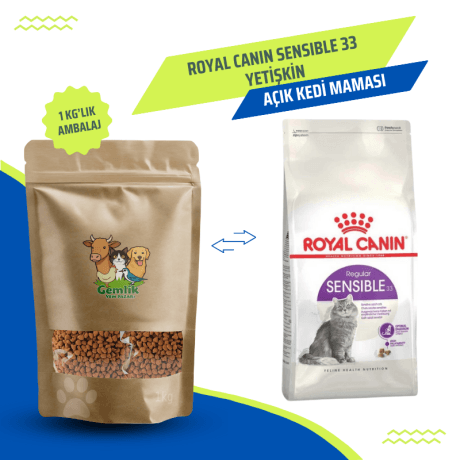 Royal Canin Sensible 33 Yetişkin Kedi Maması - 1 KG Açık Mama