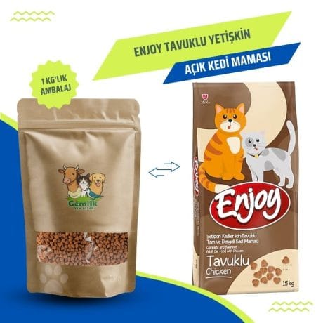 Enjoy Kedi Maması Tavuklu  - 1 KG Açık Mama