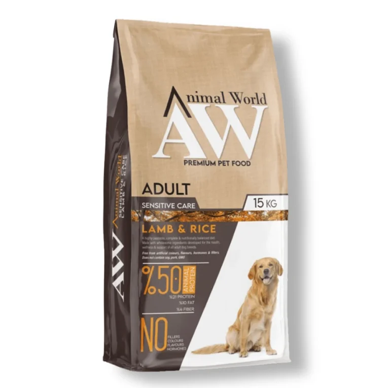 Animal World Kuzu Etli ve Pirinçli Yetişkin Köpek Maması 15 kg