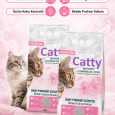 Catty Bebek Pudrası Kokulu Ince Tane Topaklanan Kedi Kumu 10 Lt X 2 Adet