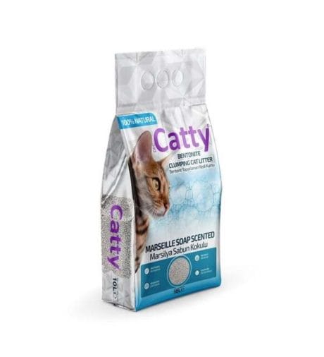 Catty Marsilya Sabunu Kokulu Ince Tane Topaklanan Kedi Kumu 10 Lt X 2 Adet 2