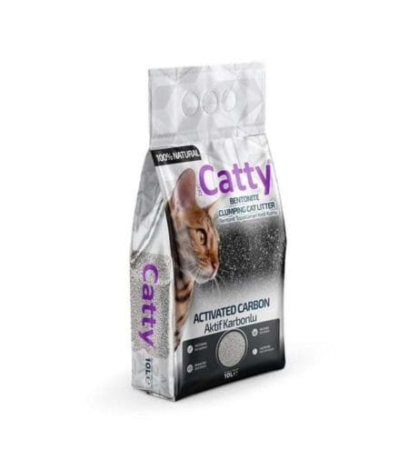 Catty Aktif Karbonlu Bentonit Kedi Kumu 10 Lt X 2 Adet 2