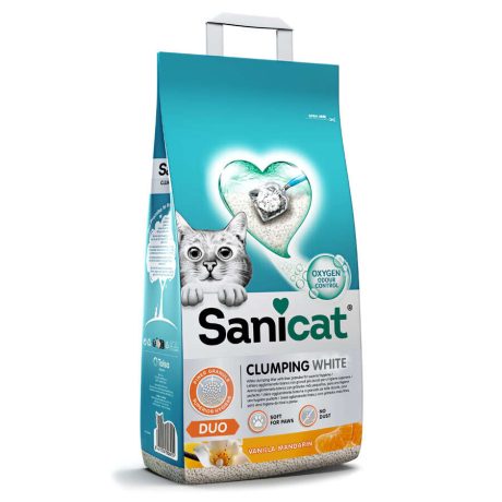 Sanicat Duo Vanilya ve Mandalin Kokulu Doğal Kedi Kumu 10 Lt