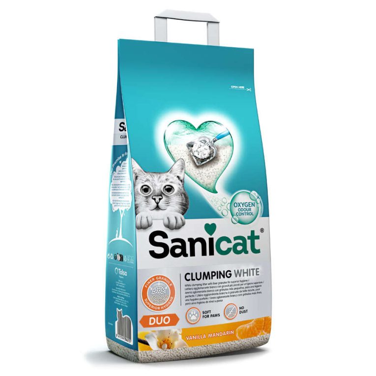 Sanicat Duo Vanilya ve Mandalin Kokulu Doğal Kedi Kumu 10 Lt