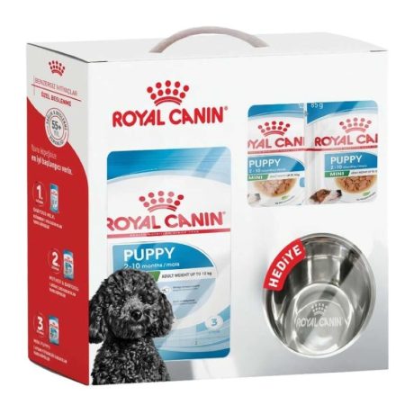 Royal Canin Premia Bundle (Mini Puppy 2 kg + 6 Adet Puppy Yaş Mama + 240 Ml. Mama Tası)