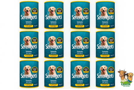 Serengeti Somonlu 400 Gr. Yetişkin Köpek Konservesi x 12 Adet