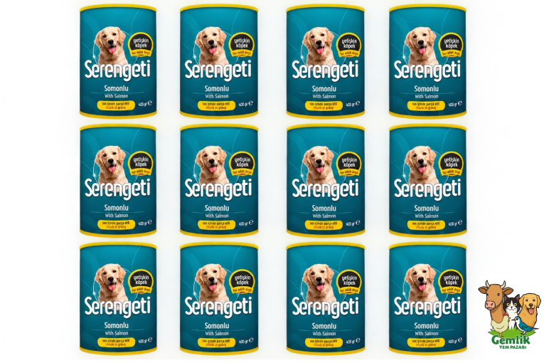 Serengeti Somonlu 400 Gr. Yetişkin Köpek Konservesi x 12 Adet