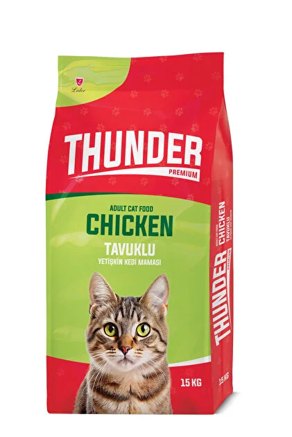 THUNDER TAVUKLU YETİŞKİN KEDİ MAMASI 15 KG